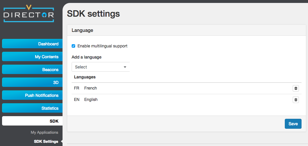 Enable multilingual support